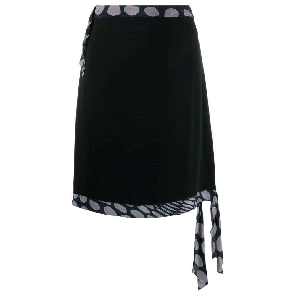90s Black A-line midi Maison Martin Margiela Vintage skirt For Sale