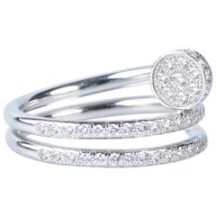 Anello Cartier "Juste un Clou" in oro grigio 750/1000 decorato con 77 diamanti