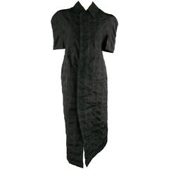 COMME des GARCONS Size S Black Polka Dot Structured Coat Dress 2008