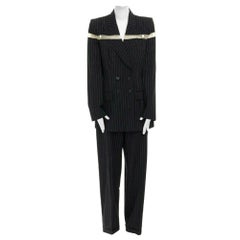 ALEXANDER MCQUEEN Vintage SS98 vintage deconstructed jacket pant suit IT46 L