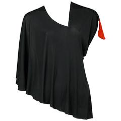 Martin Margiela Black & Red Asymmetrical Top 2007 1