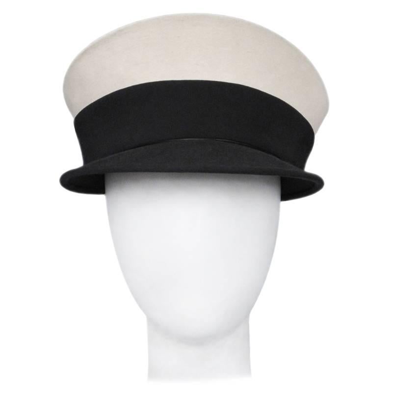 Ferre Black & White Sailor Hat