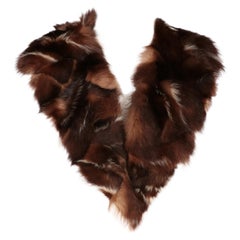 2000s Gianfranco Ferré Vintage Brown Skunk Fur Scarf