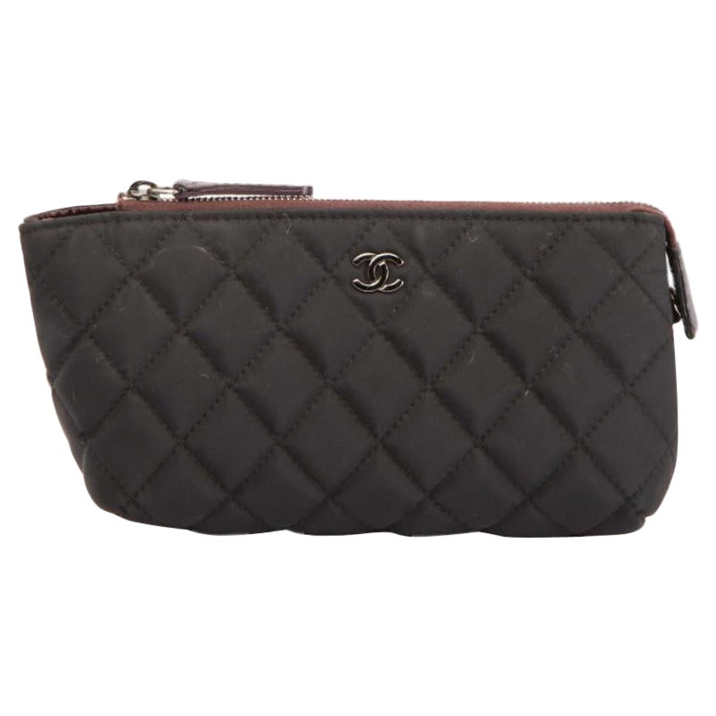 Chanel Women's Black Quilted CC Pouch