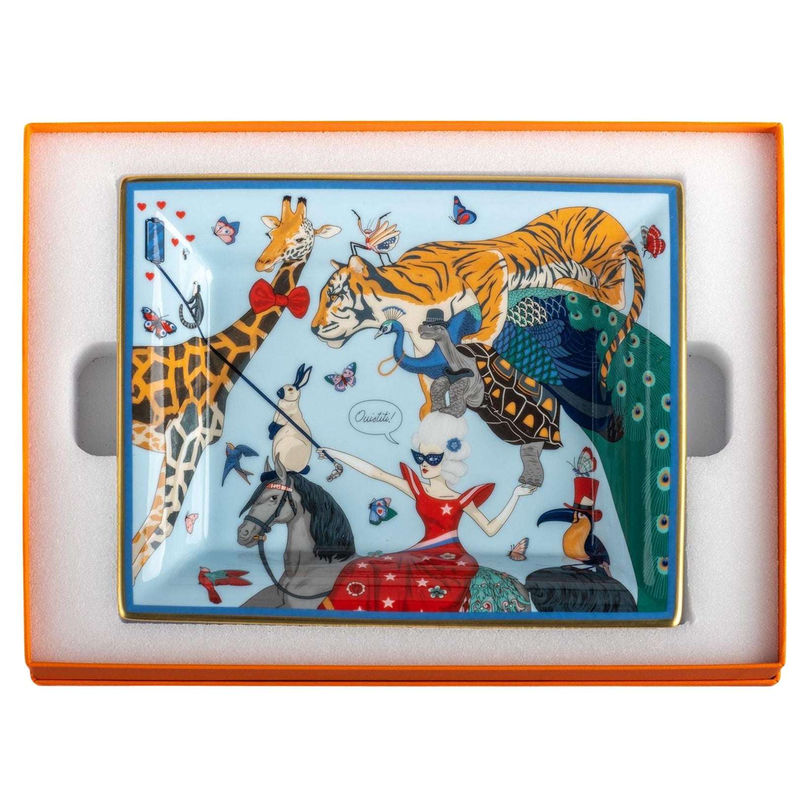 Hermes Story BNIB Porcelain Ashtray For Sale