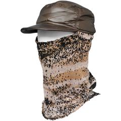 Raf Simons Digital Camouflage Knit & Nylon Balaclava Hut 2002-03