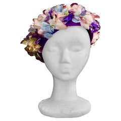 Elsa Schiaparelli 1950's Silk Flowers Hat