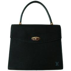 Classic Louis Vuitton Malesherbes Bag Black Epi Leather Handbag + Dust Cover '97