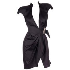 Thierry Mugler Plunging Wrap Dress