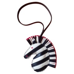 Hermès Geegee Savannah Zebra Birkin Kelly Charm Craie Noir Rose Mexico