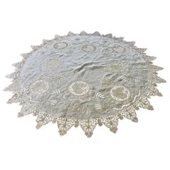 Antique Italian Lace Tablecloth, late 19th c.