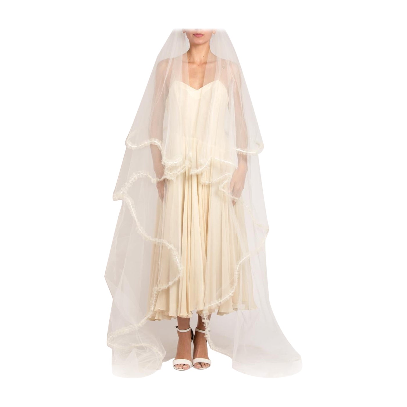 White Tulle With Comb Veil For Sale