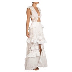 Used MORPHEW ATELIER White Handmade Lace  Gown