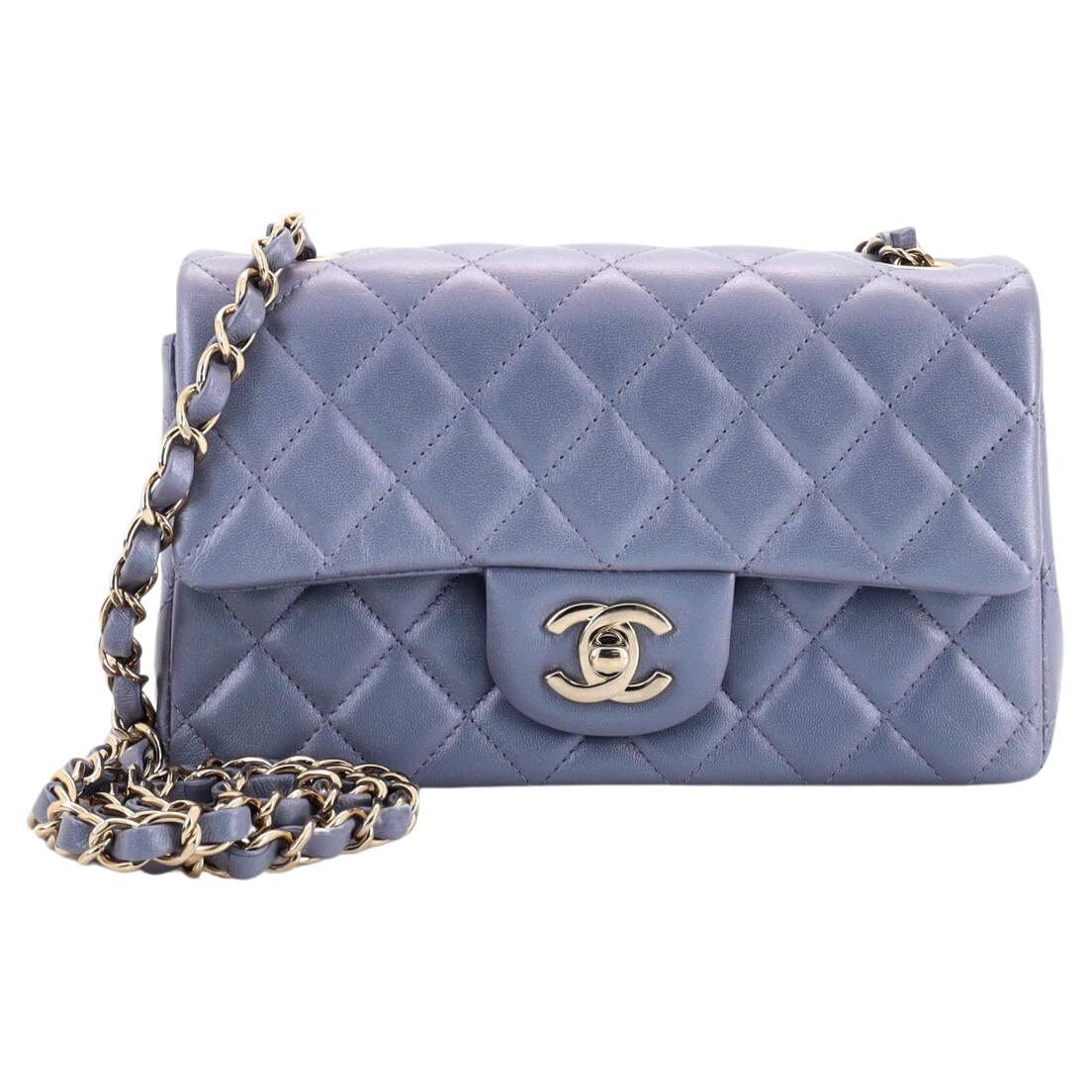 Chanel Classic Single Flap Bag Quilted Iridescent Lambskin Mini at