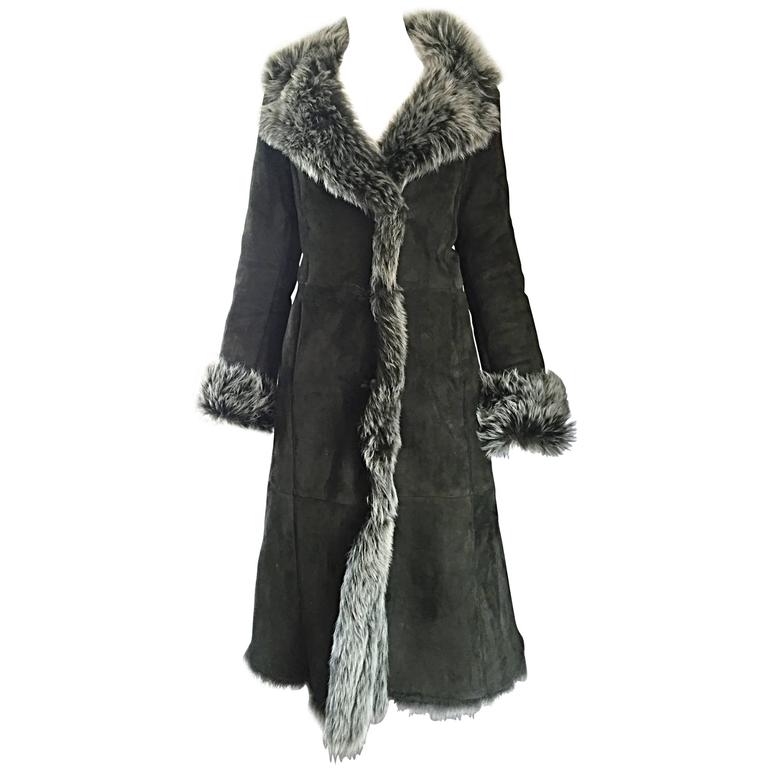 Vintage Italian Hunter Forest Green Lamb Shearling Leather Fur Jacket Coat  For Sale at 1stDibs | italian shearling coat, shearling fur coat, sherling fur  coat