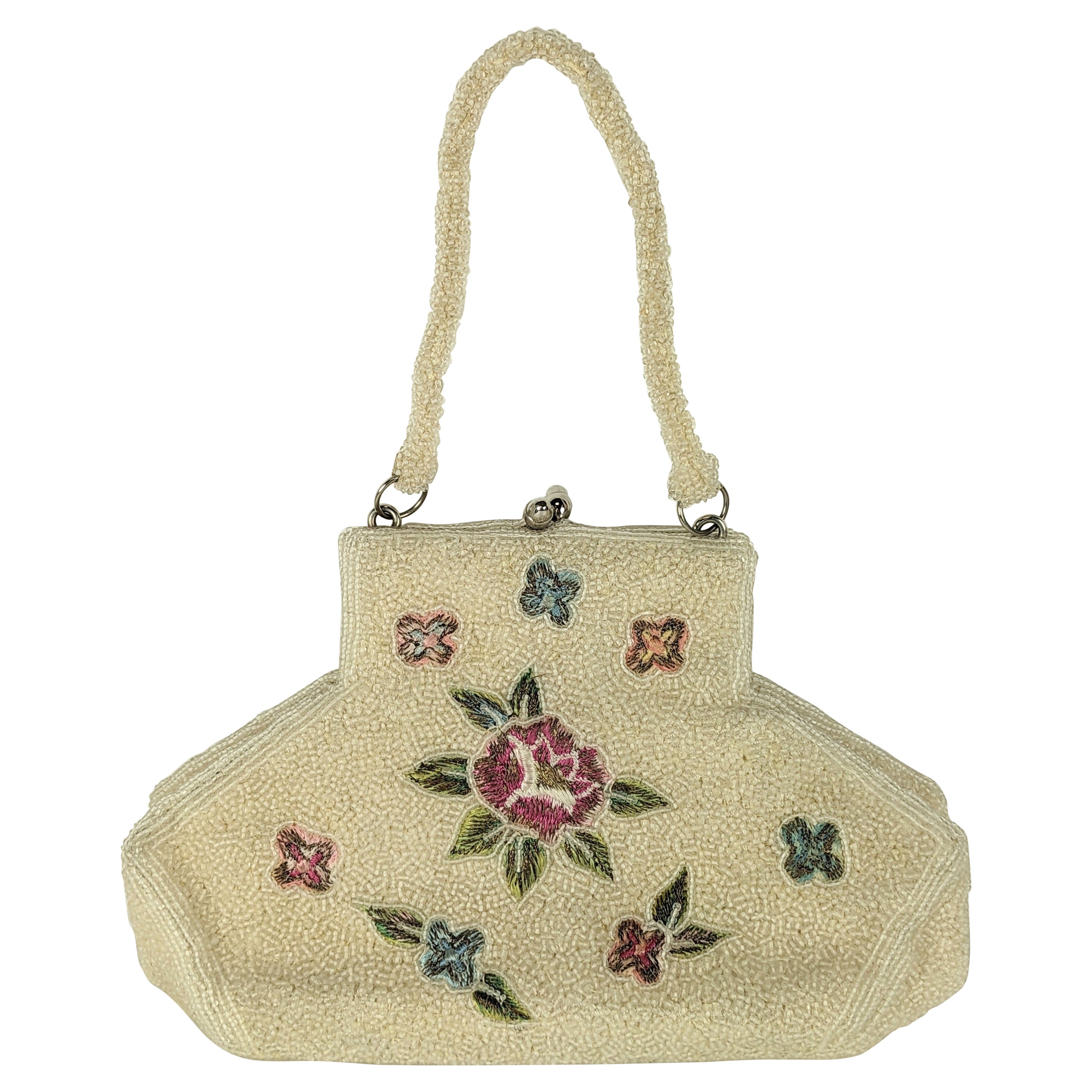Unusual Beaded and Embroidered Bag, Charlet Bags For Sale