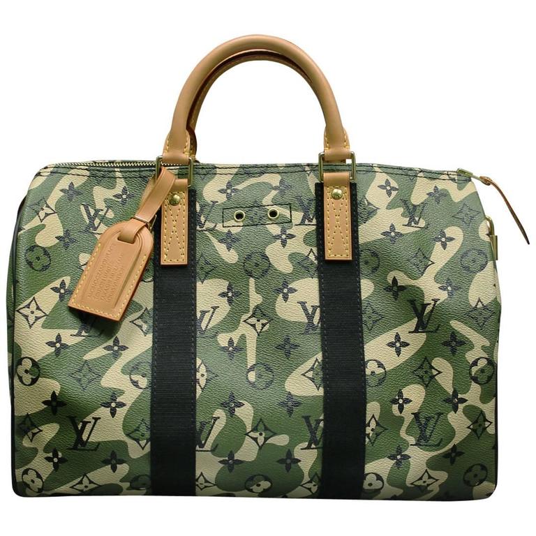 Louis Vuitton, Bags, Authentic Louis Vuitton Speedy 35 Camouflage Bag