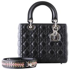 CHRISTIAN DIOR Tasche Lady Dior Medium Cannage verschönert Riemen NWT