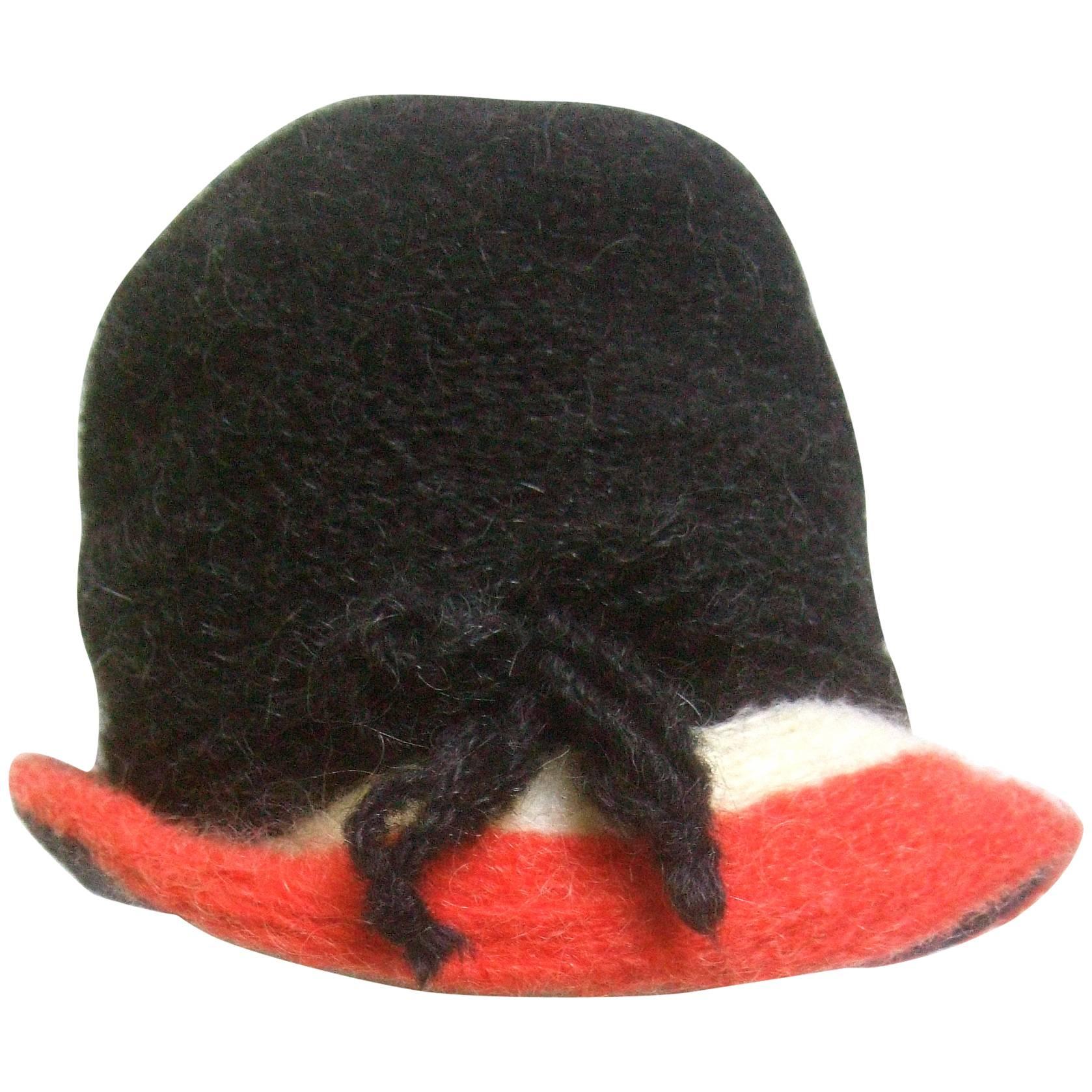 Yves Saint Laurent Stylish Wool Knit Hat c 1970
