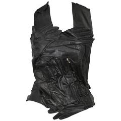 Martin Margiela Schwarzes Handschuhoberteil 2001