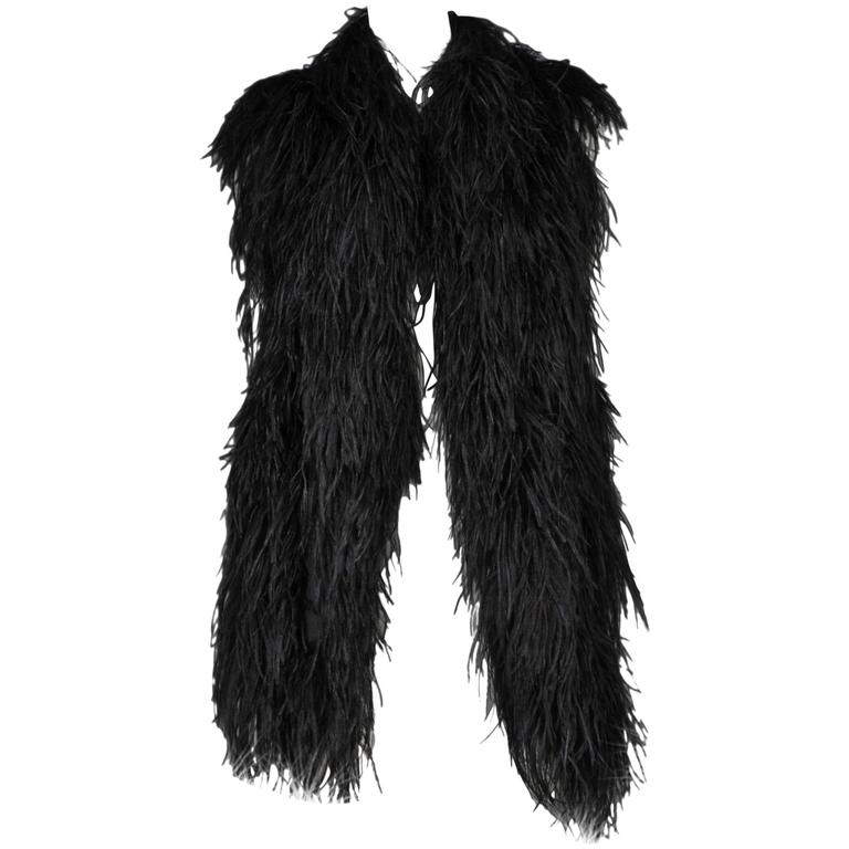 Martin Margiela Black Feather Vest 199798 For Sale at 1stdibs
