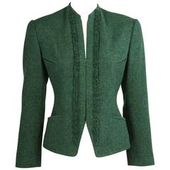 Hermes Forest Green Zip Front Jacket Suit 5