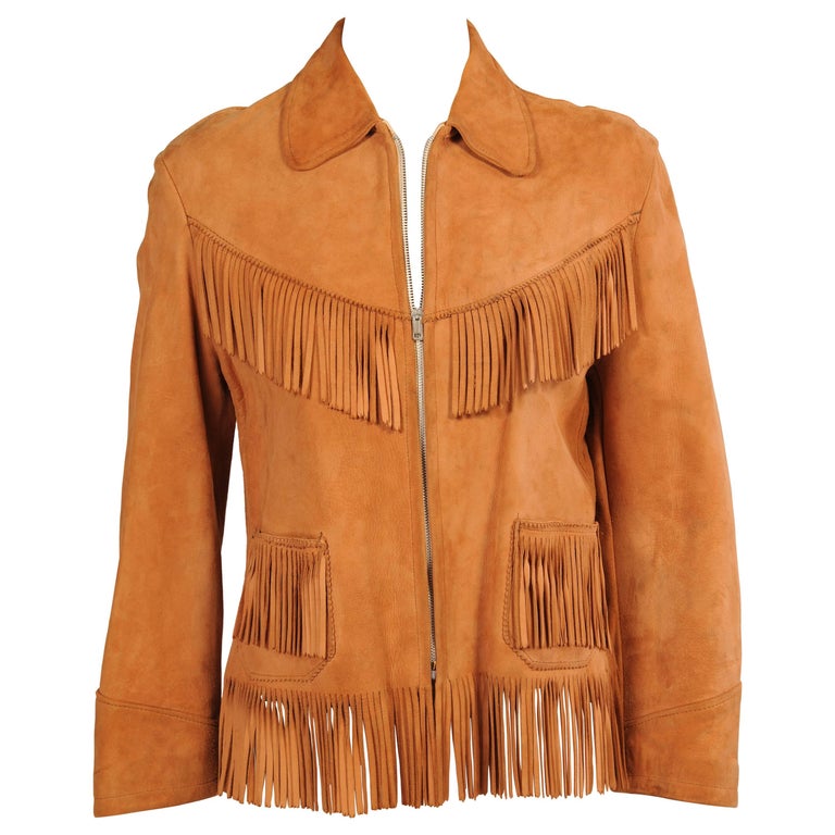 K Bar Z Fringed Suede Jacket at 1stDibs