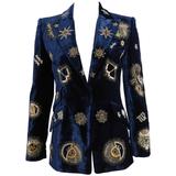 Emilio Pucci Fal 2015 Blue Velvet Zodiac Jacket at 1stDibs