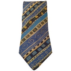 Kenzo multicolour blu vintage tie