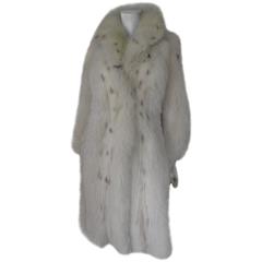 Used high quality lynx dyed fox fur coat