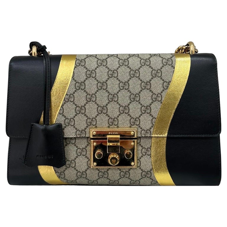 Gucci Padlock Bicolor Gold Crossbody Bag For Sale at 1stDibs