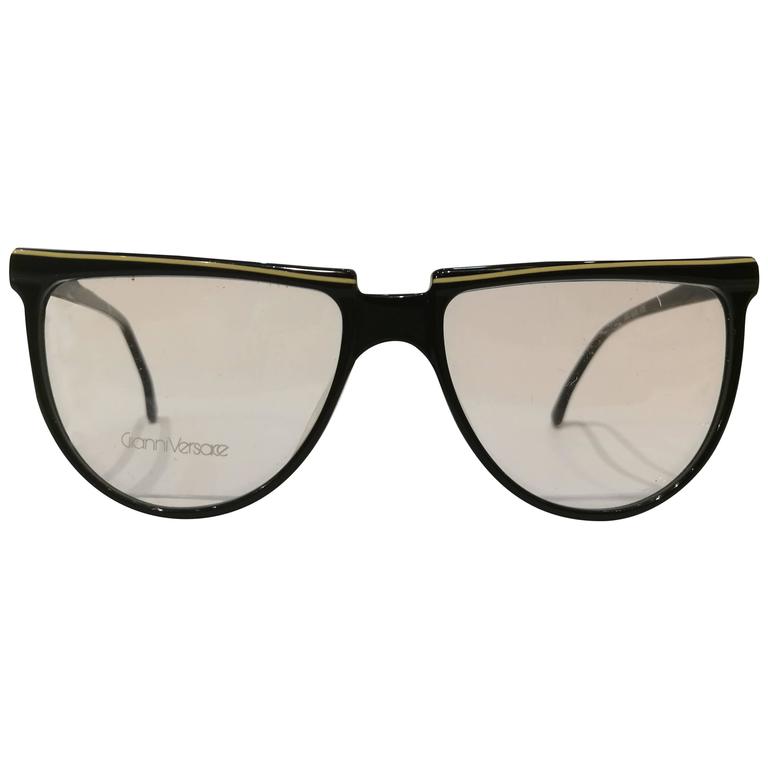 Gianni Versace black frame glasses For Sale at 1stdibs