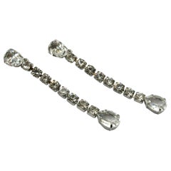 THIERRY MUGLER Vintage Crystal Dangling Earrings
