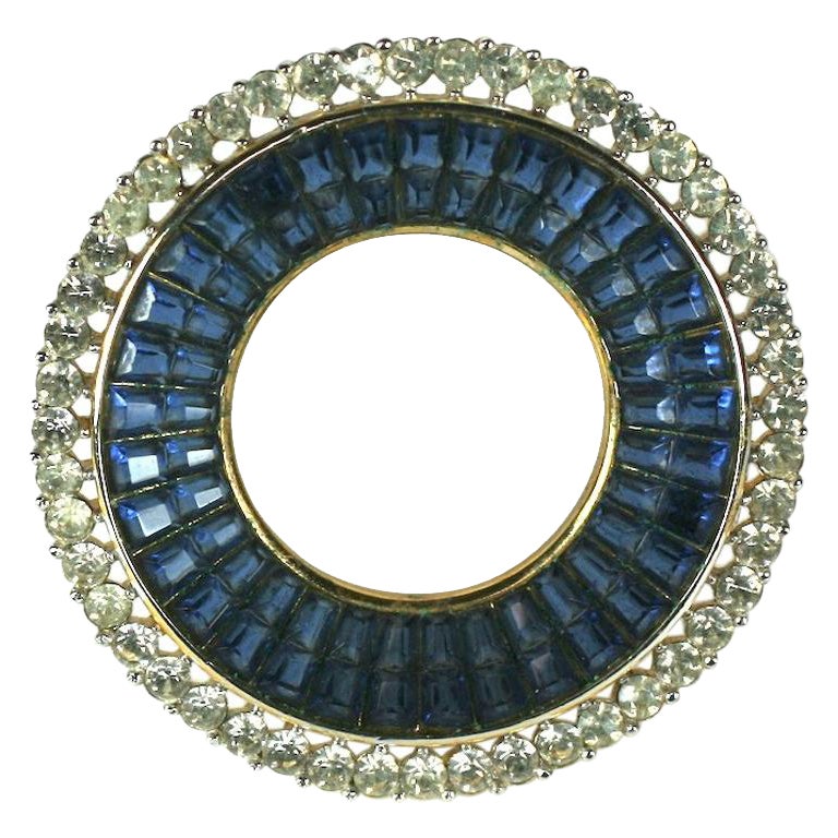 Trifari Alfred Philippe Invisibly Set Circle Brooch For Sale