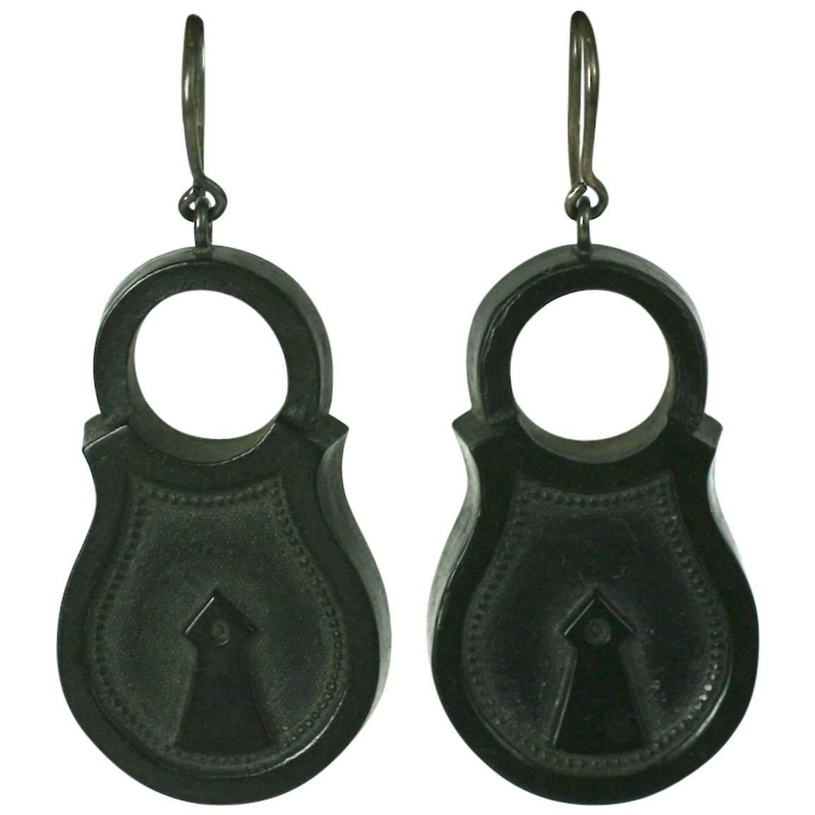 Charming Victorian Padlock Earrings