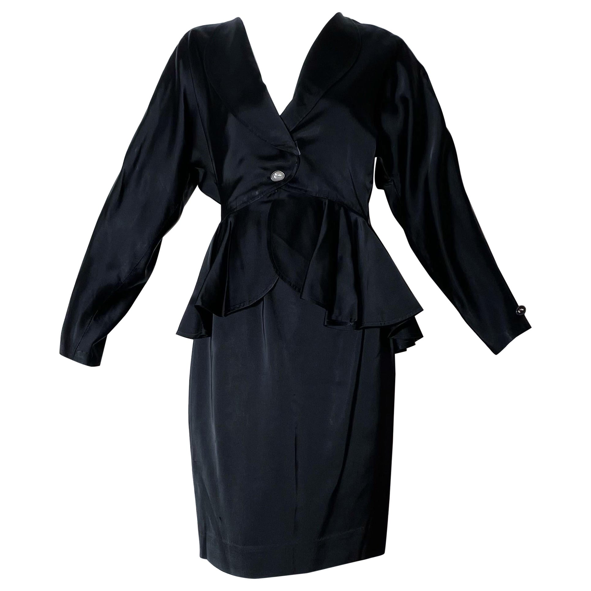 Jean Muir Satin Skirt Suit For Sale