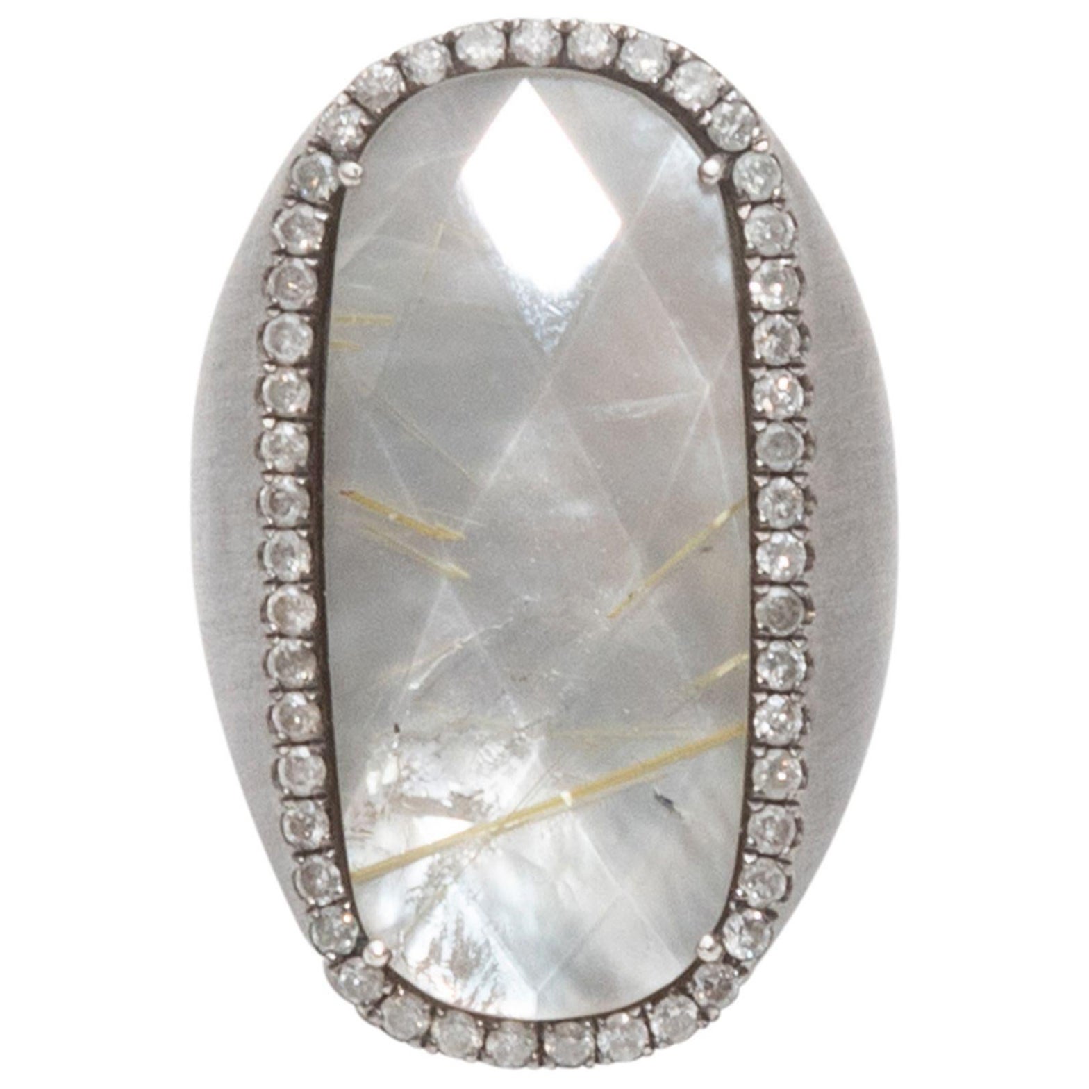 Mother of Pearl & Diamond S R Designs Ring