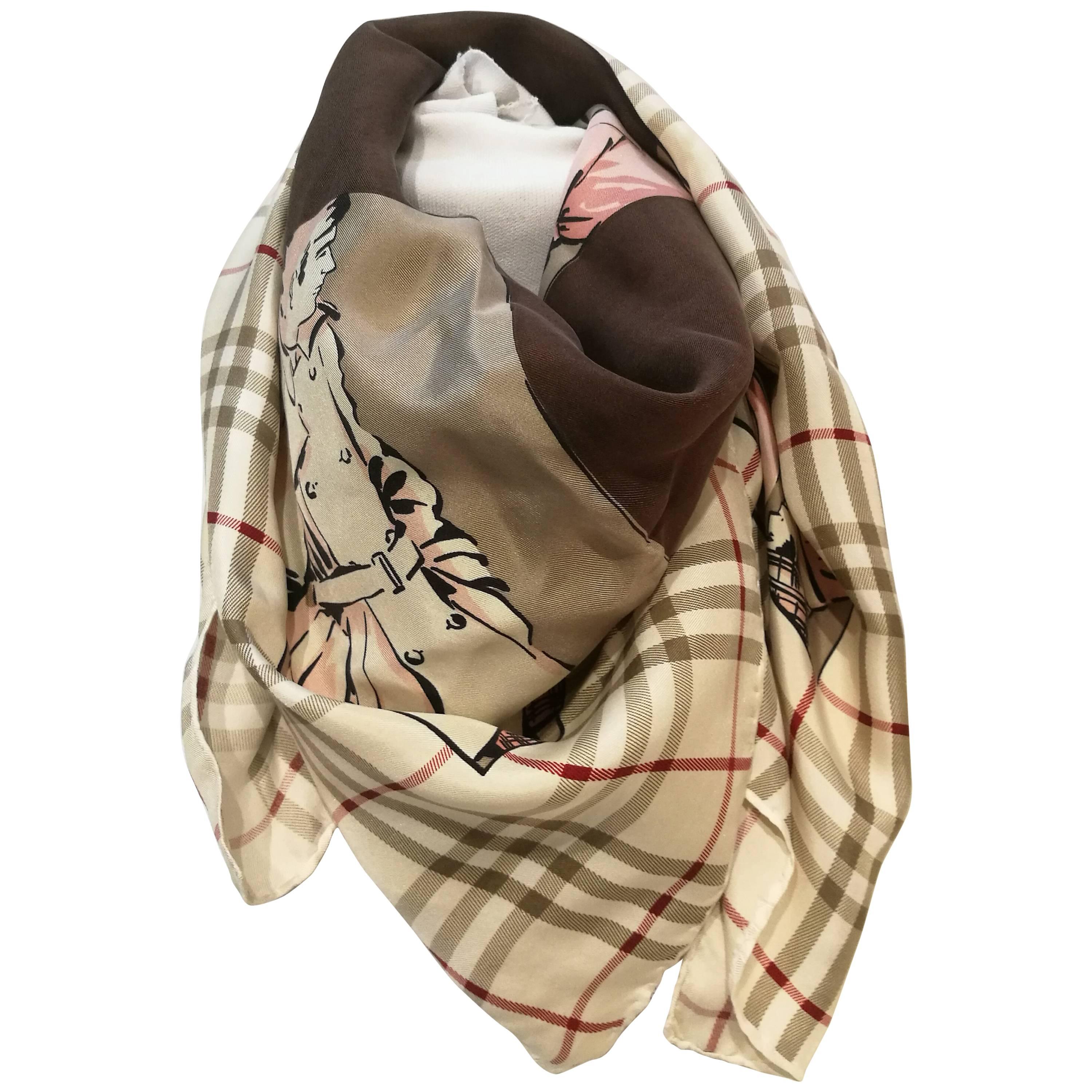 Burberry multitone silk scarf