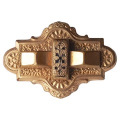 Renaissance FleurDeLis Niello HighRelief GiltEngraved Heraldry Reliquary Jewelry