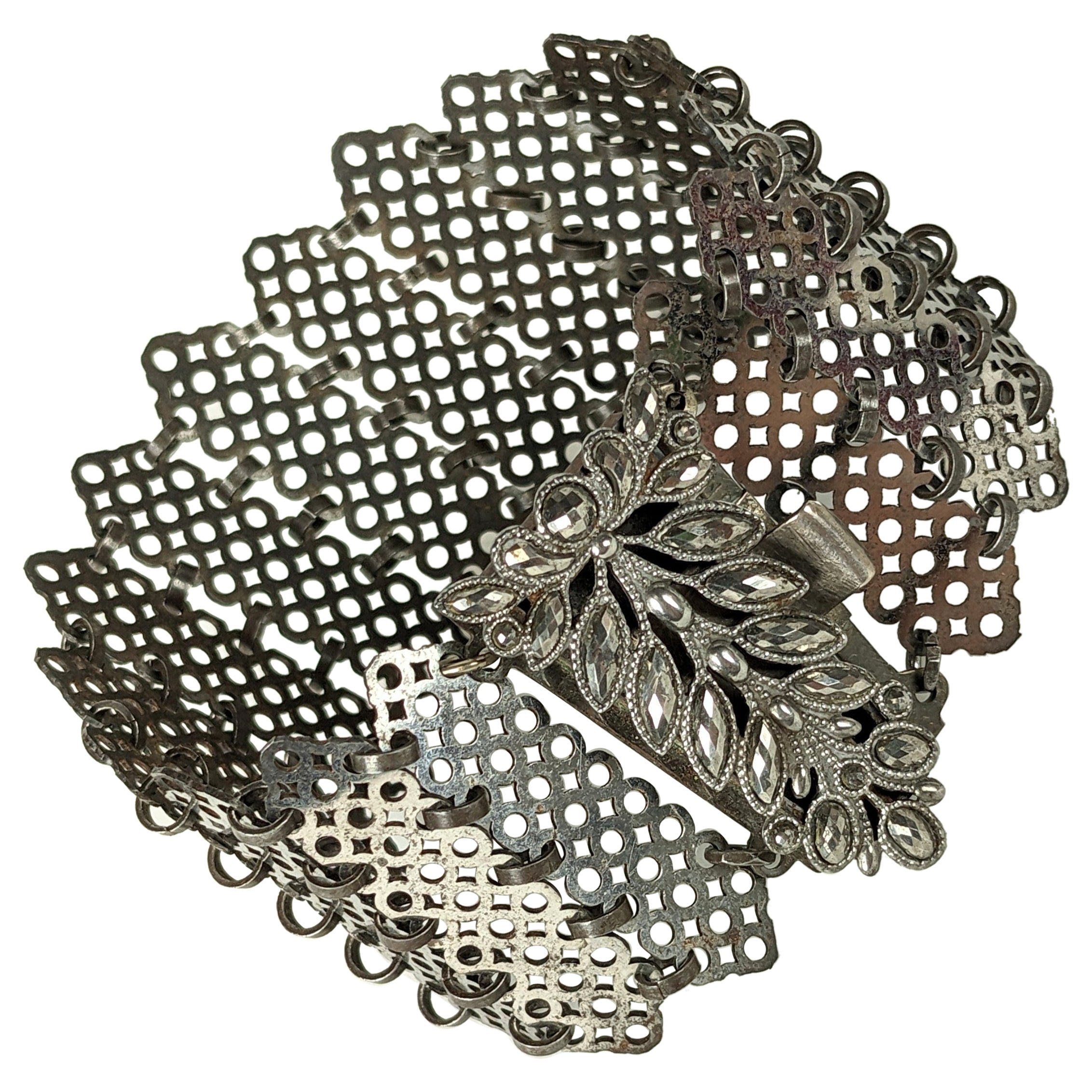 Victorian French Cut Steel Bracelet For Sale
