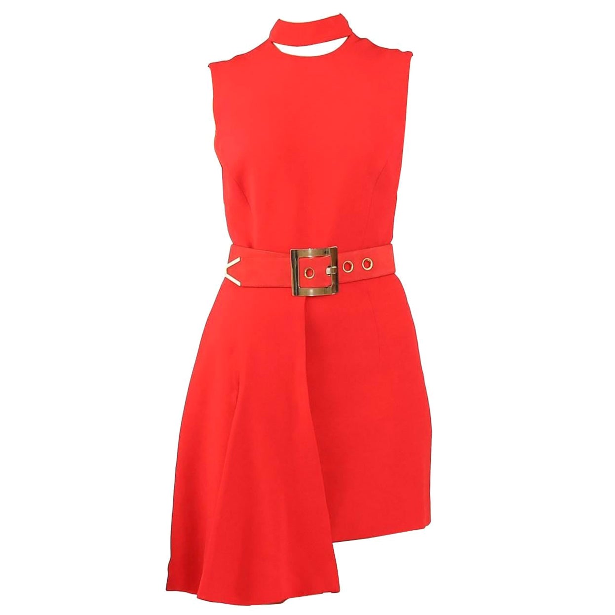 NEW VERSACE RED SILK DRESS AS SEEN ON IRYNA and REESE 38 - 2 For Sale ...