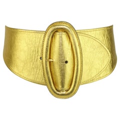 Donna Karan Gold Leather Belt, 1980’s