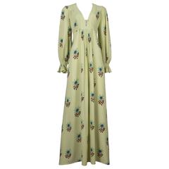 Ossie Clark moss crepe maxi dress with Celia Birtwell print, circa 1970s