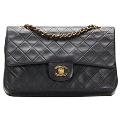 Chanel Vintage 24k Black Caviar Medium Classic Double Flap Bag at 1stDibs