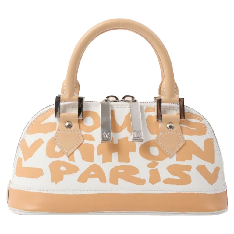 Louis Vuitton - Sac Graffiti Alma Pm blanc/beige, 2001 sur 1stDibs