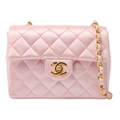 Chanel Classic Single Flap Bag Pink Tweed Lambskin RARE For Sale at 1stDibs