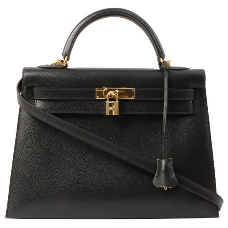 Hermes 2003 Made Kelly Bag 32Cm Black