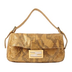 Fendi Python Mama Baguette Bag Gold