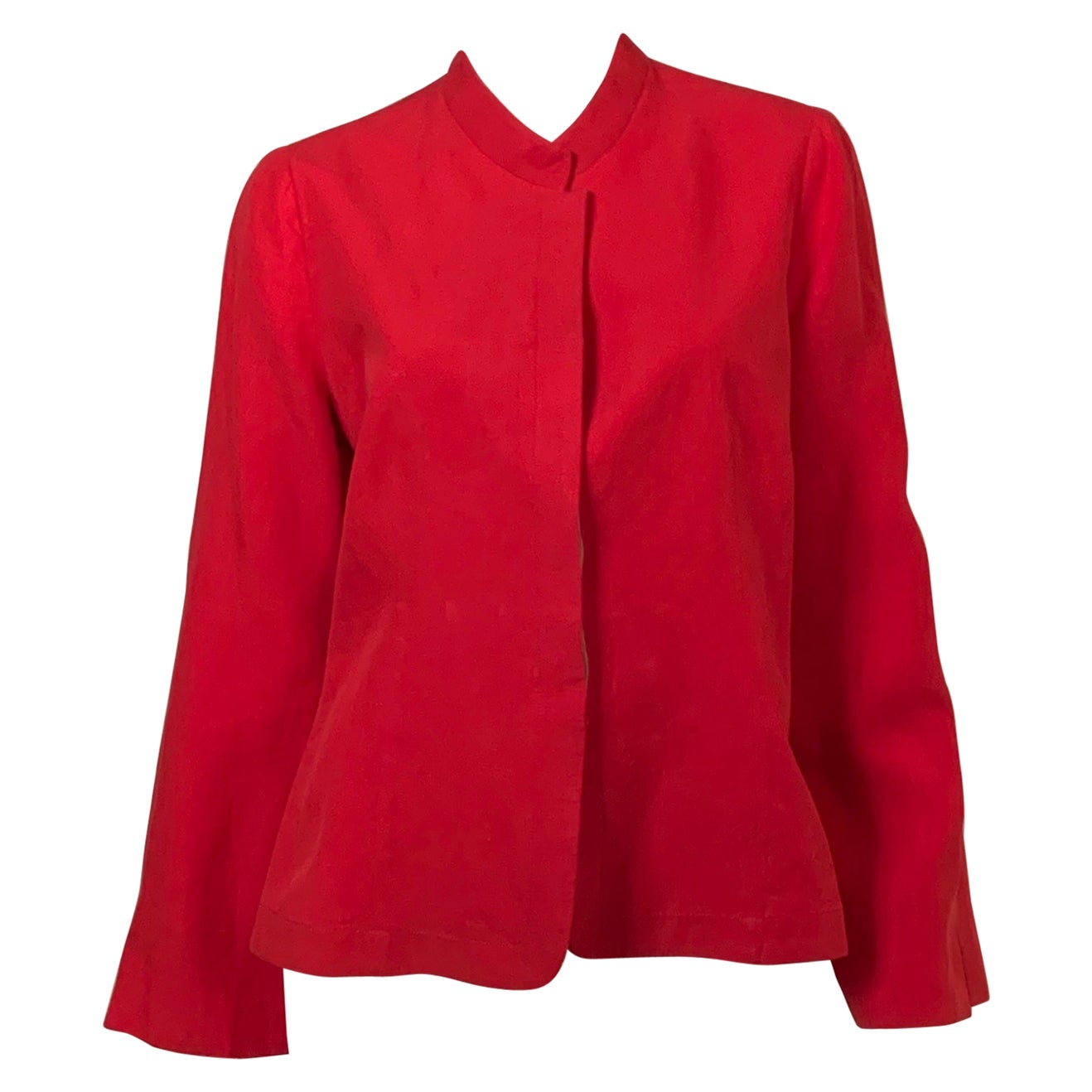Giorgio Armani Red Linen Jacket For Sale