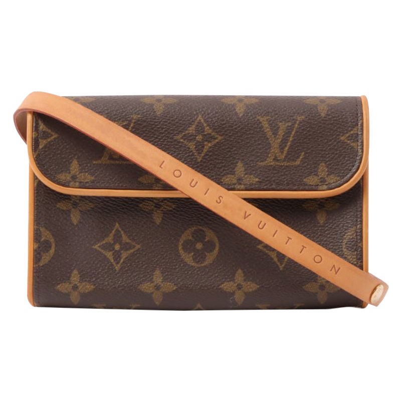 Louis Vuitton 2002 Made Canvas Pochette Florentine Brown Bag